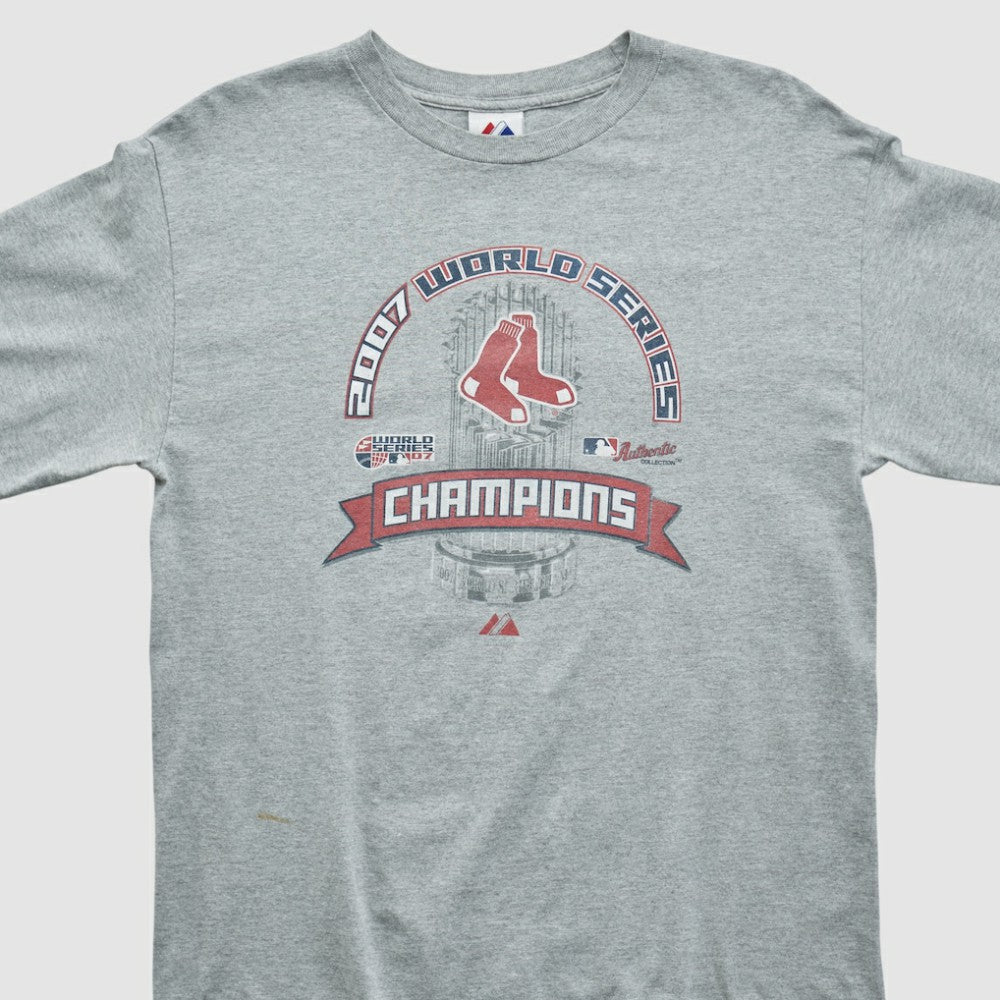World Series Champions Majestic 2007 Long Sleeve T-shirt - Heather Gray Vintage