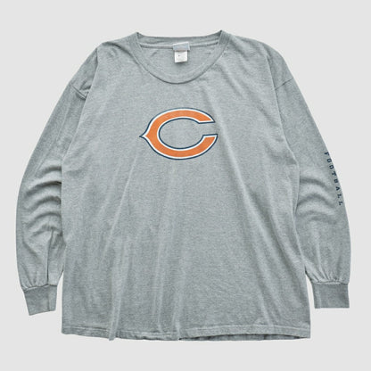 Chicago Bears NFL 2000s Long Sleeve T-shirt - Heather Gray Vintage outlet