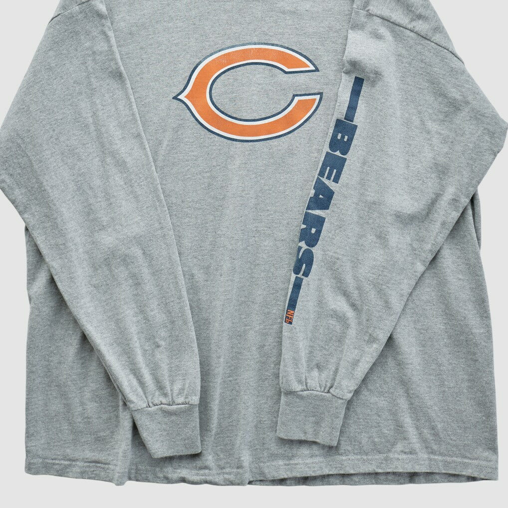 Chicago Bears NFL 2000s Long Sleeve T-shirt - Heather Gray Vintage outlet