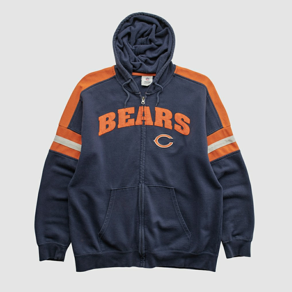 Chicago Bears NFL 2010s Hooded Full Zip Sweatshirt - Navy Vintage cheap