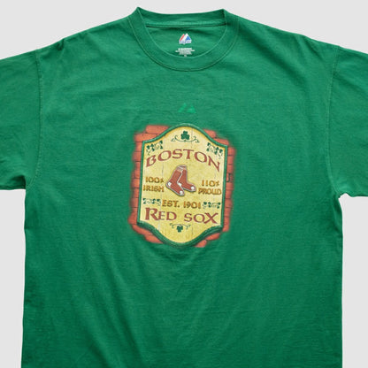 Boston Red Sox Majestic 2000s T-shirt - Green Vintage