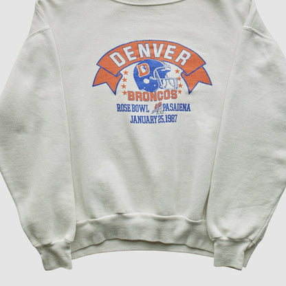 Denver Broncos Signal Sports 1987 Pullover Sweatshirt - White Vintage outlet