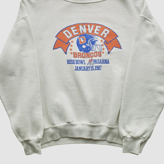 Denver Broncos Signal Sports 1987 Pullover Sweatshirt - White Vintage outlet