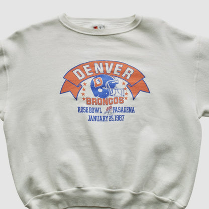 Denver Broncos Signal Sports 1987 Pullover Sweatshirt - White Vintage outlet