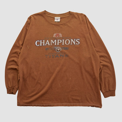 Tennessee Titans NFL 2002 Long Sleeve T-shirt - Clay Vintage cheap