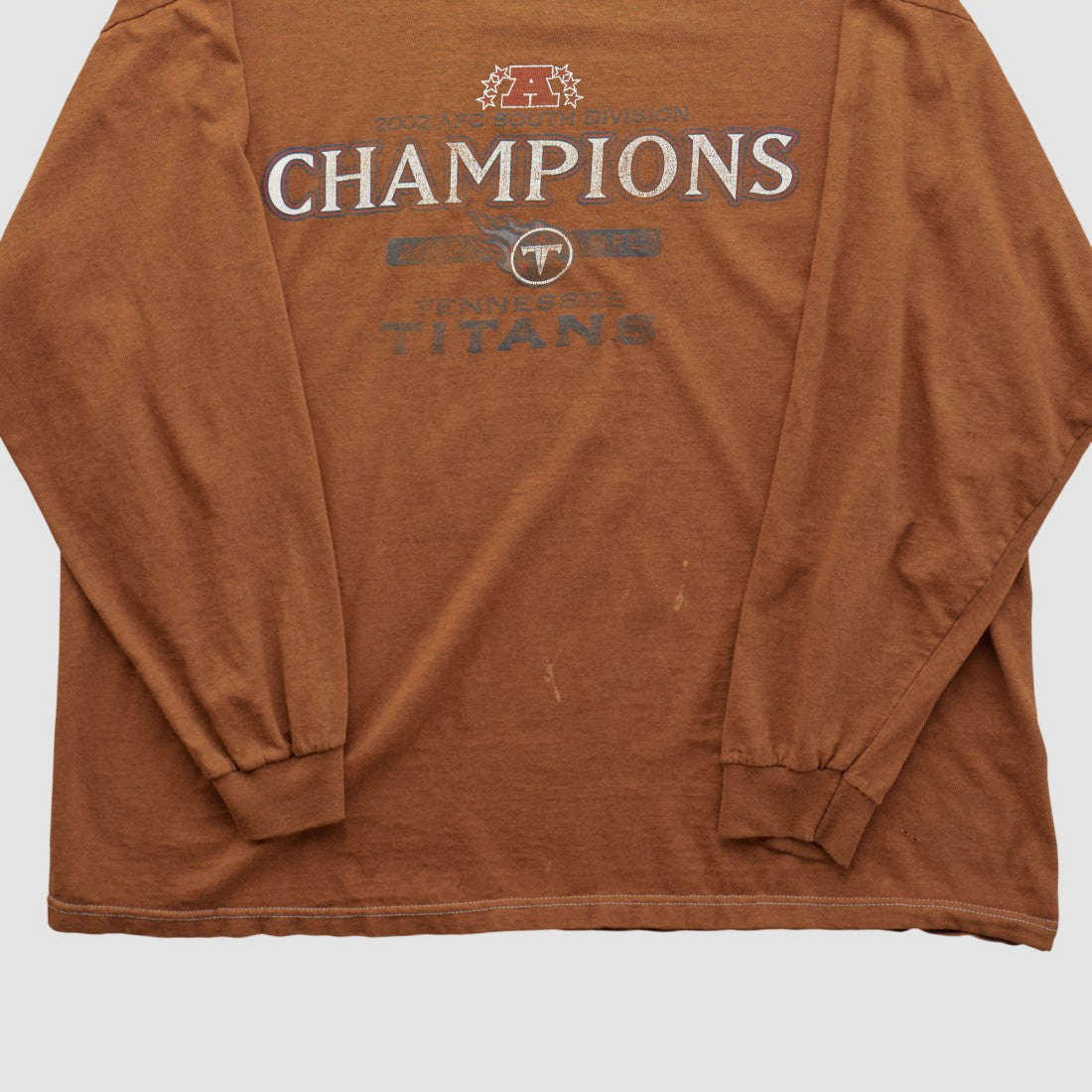Tennessee Titans NFL 2002 Long Sleeve T-shirt - Clay Vintage cheap