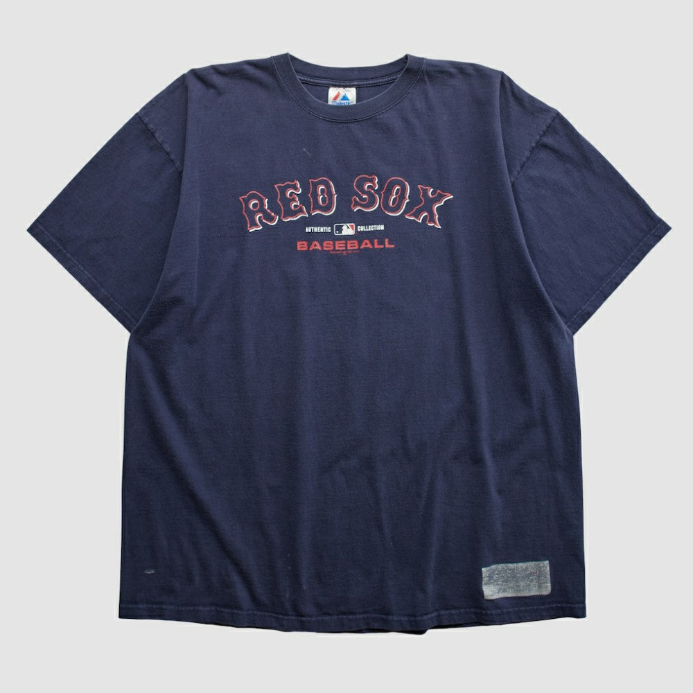 Boston Red Sox Majestic 2000s T-shirt - Navy Vintage