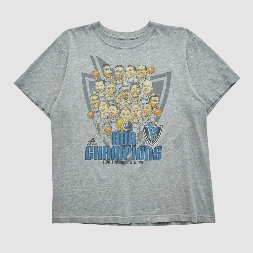 Dallas Mavericks 2011 T-shirt sale - Heather Gray Vintage | Adidas discount