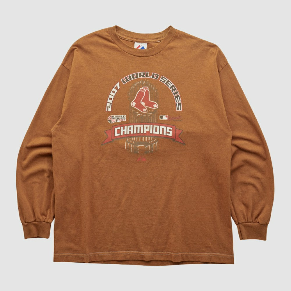 World Series Majestic 2007 Long Sleeve T-shirt - Clay Vintage