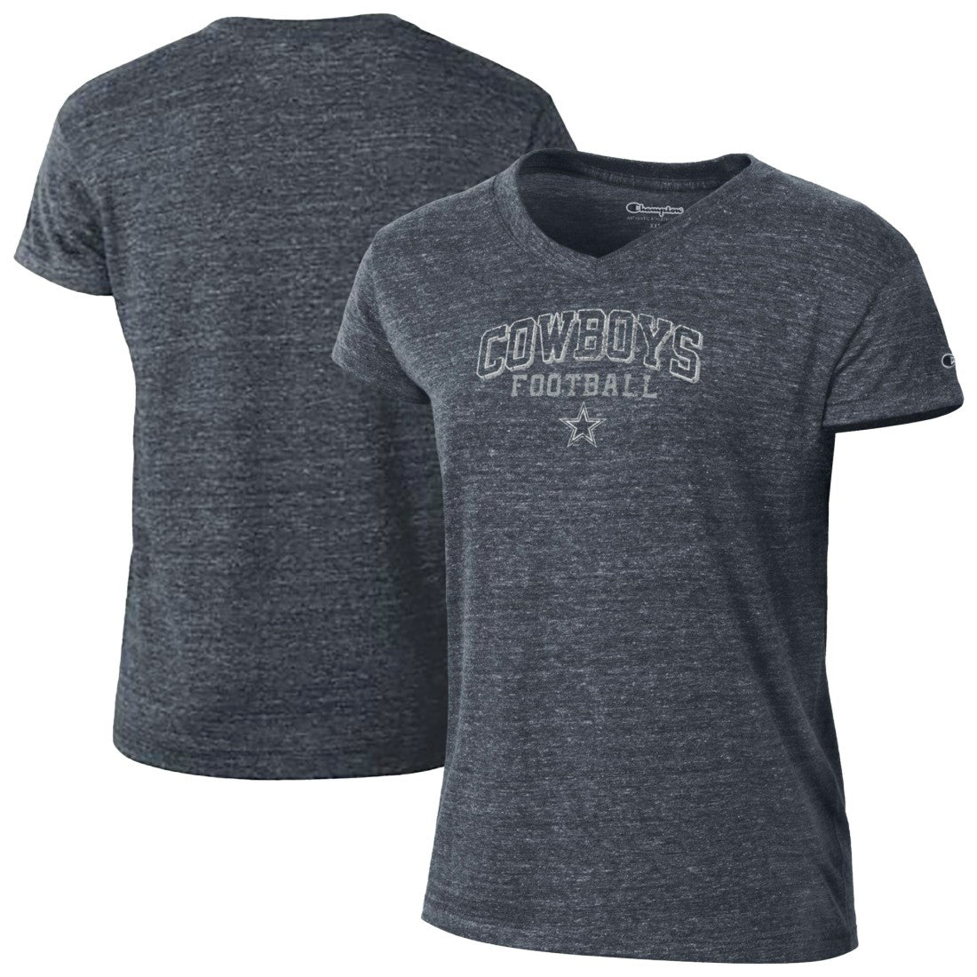 Dallas Cowboys Champion Women's Triumph Tri-Blend V-Neck T-Shirt - Navy outlet