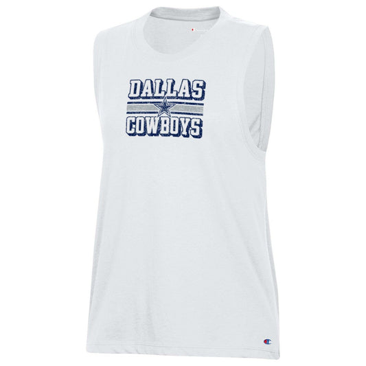 Dallas Cowboys Champion Women's Muscle Tank Top - White outlet