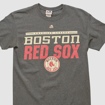 Boston Red Sox Majestic 2000s T-shirt - Dark Heather Gray Vintage