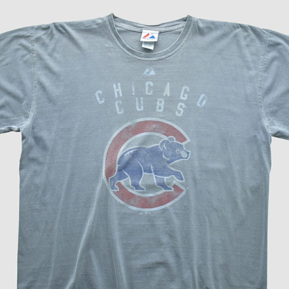 Chicago Cubs Majestic 2000s T-shirt - Gray Vintage