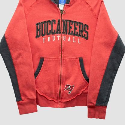 Tampa Bay Buccaneers Reebok 2000s Hooded Full Zip Sweatshirt - Red Vintage sale