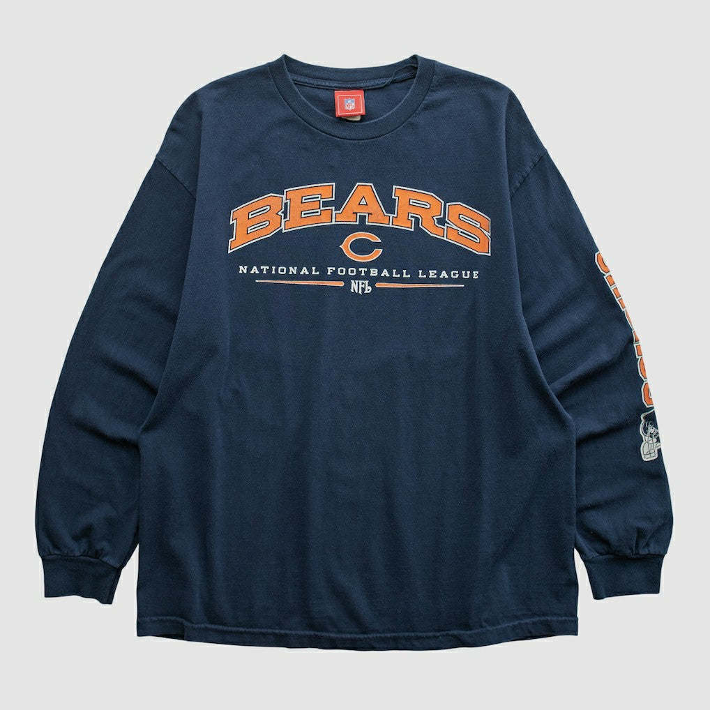Chicago Bears NFL 2000s Long Sleeve T-shirt - Navy Vintage for sale