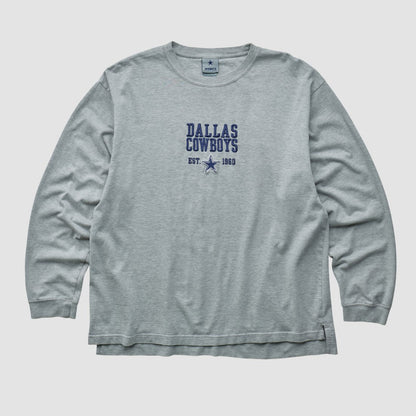 Dallas Cowboys Cowboys Authentic Apparel 2000s Long Sleeve T-shirt - Heather Gray Vintage online