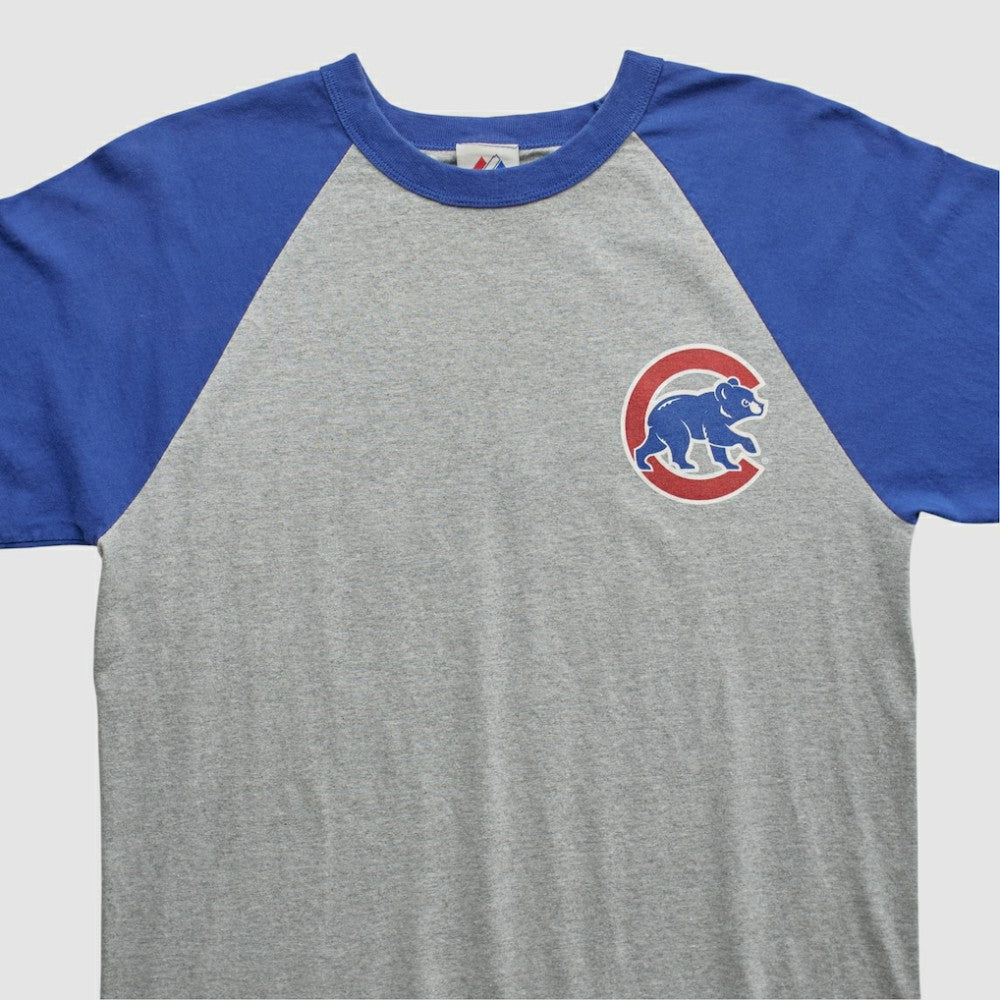Chicago Cubs Majestic 2000s T-shirt - Heather Gray Vintage