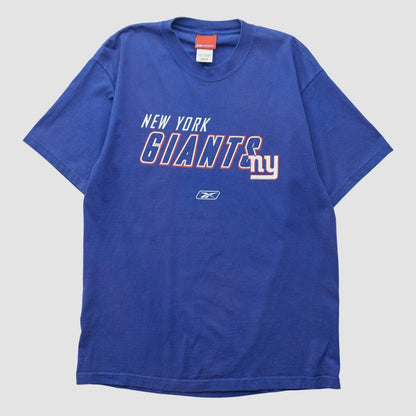 New York Giants Reebok 2000s T-shirt - Blue Vintage for sale