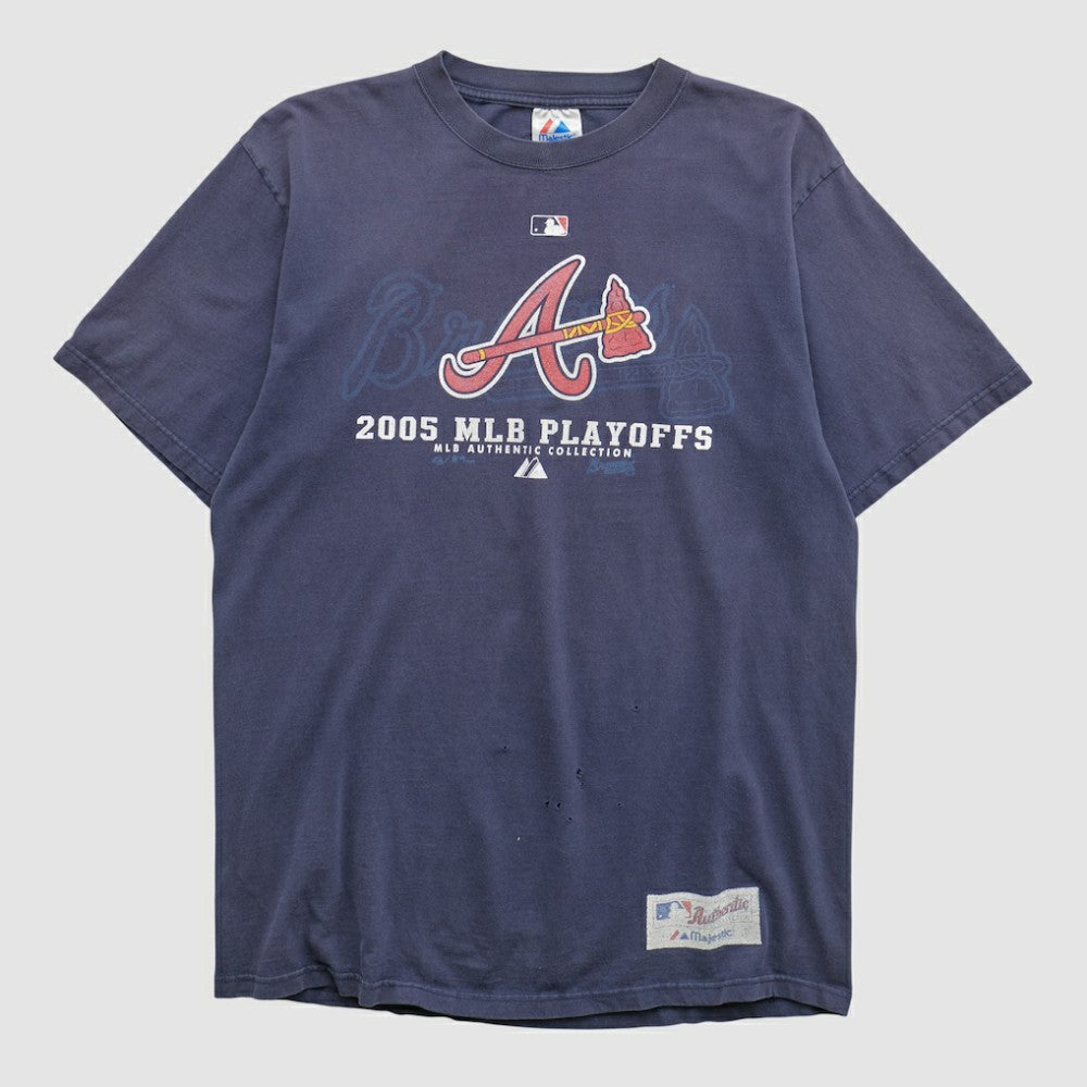 Atlanta Braves Majestic 2005 T-shirt - Navy Vintage