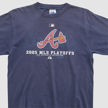 Atlanta Braves Majestic 2005 T-shirt - Navy Vintage