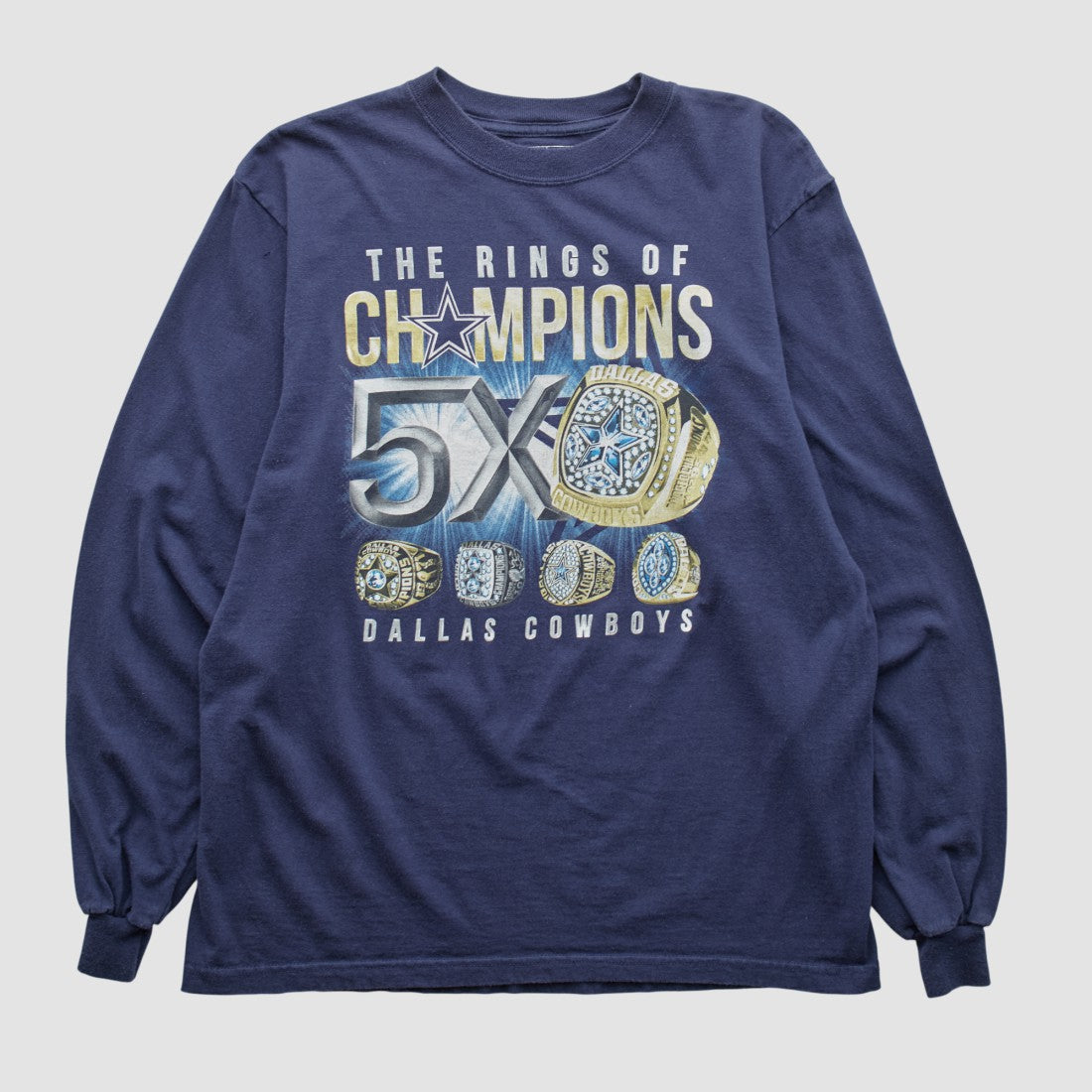 Dallas Cowboys Cowboys Team Apparel 2000s Long Sleeve T-shirt - Navy Vintage outlet