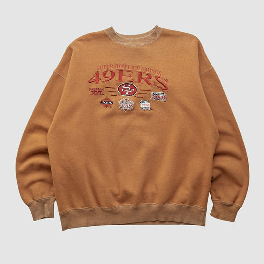 Super Bowl 90s Pullover Sweatshirt - Tan Vintage sale