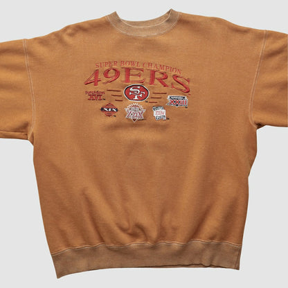 Super Bowl 90s Pullover Sweatshirt - Tan Vintage sale