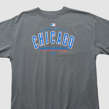 Chicago Cubs Majestic 2000s T-shirt - Gray Vintage