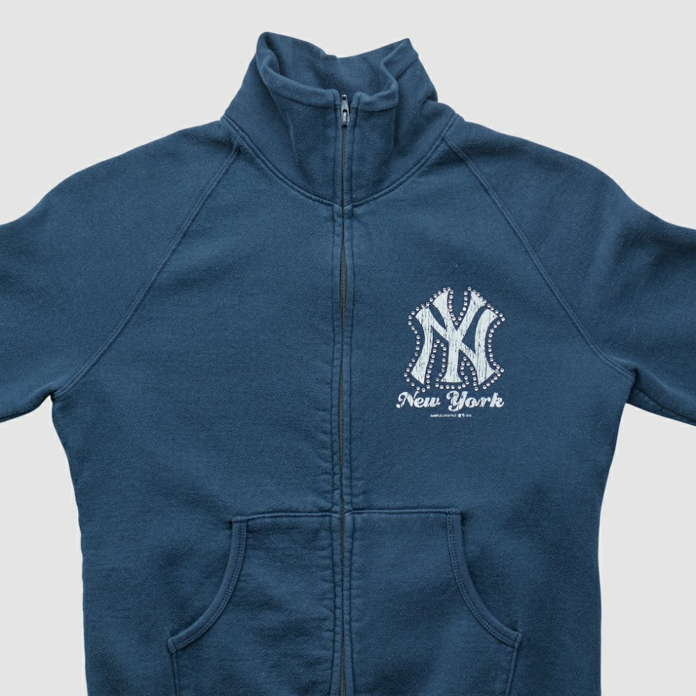 New York Yankees Genuine Merchandise 2010s Full Zip Sweatshirt - Navy Vintage