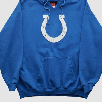 Indianapolis Colts NFL 2000s Hooded Pullover Sweatshirt - Blue Vintage discount