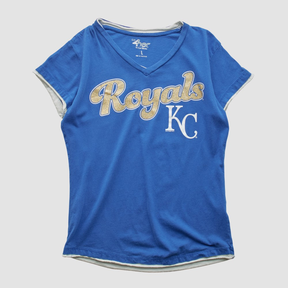 Kansas City Royals Carl Banks 2010s T-shirt - Blue Vintage