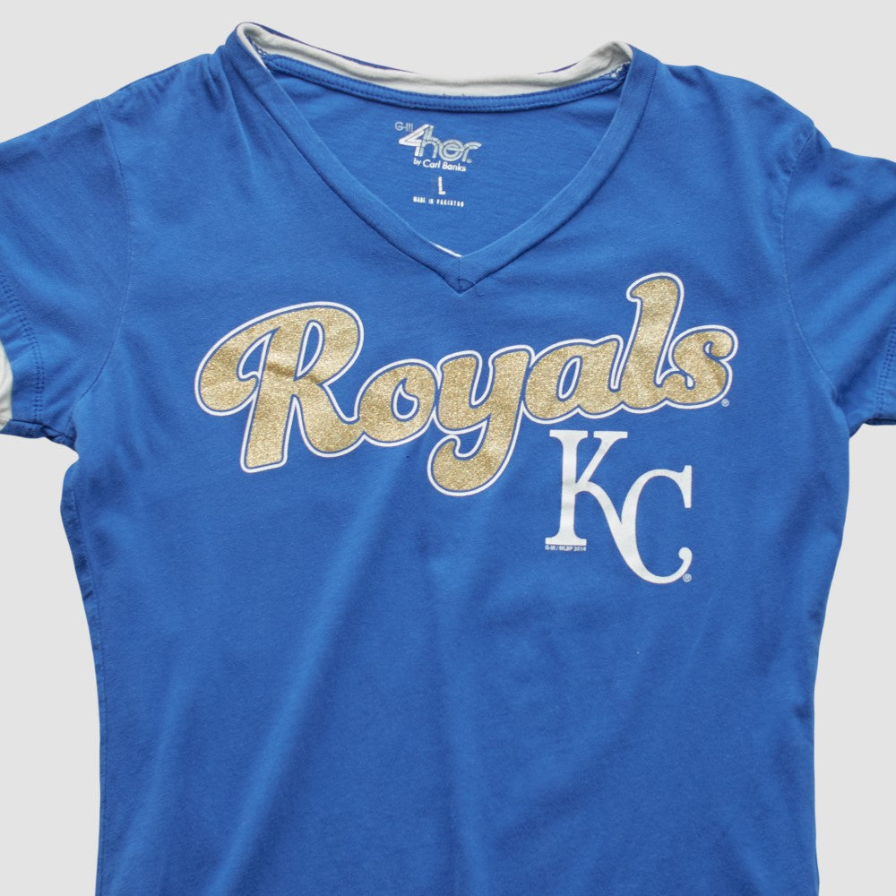Kansas City Royals Carl Banks 2010s T-shirt - Blue Vintage
