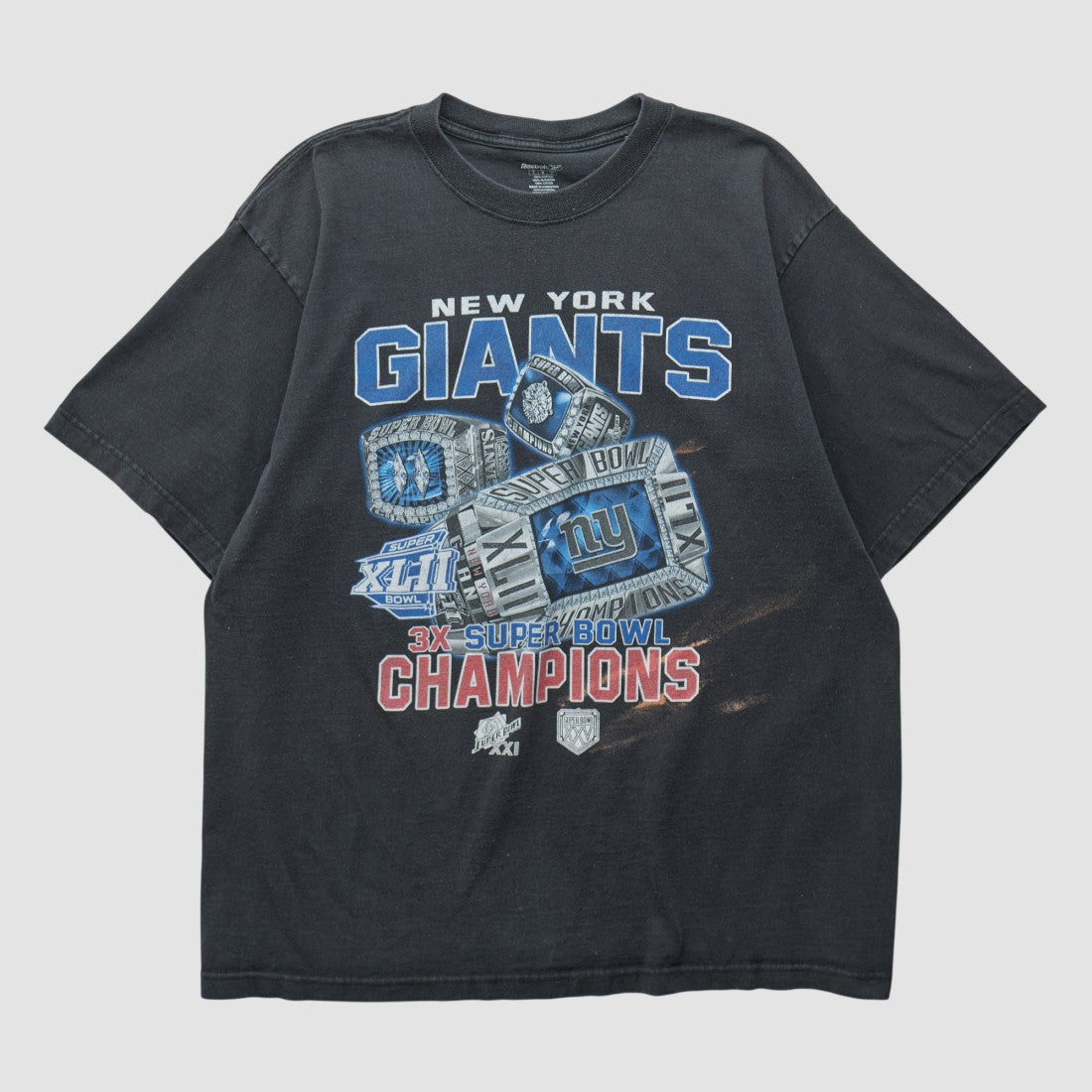 New York Giants Reebok 2008 T-shirt - Black Vintage outlet