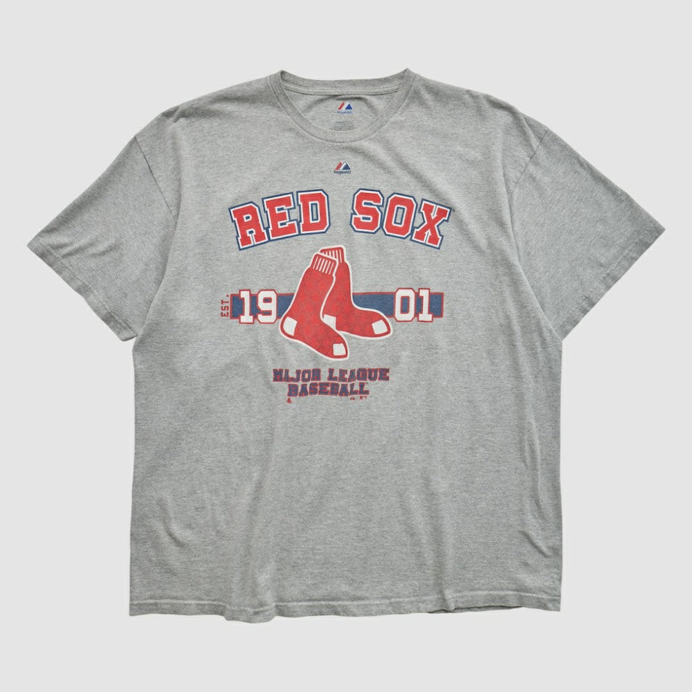 Boston Red Sox Majestic 2010s T-shirt - Heather Gray Vintage