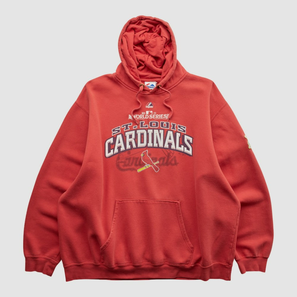St. Louis Cardinals Majestic 2011 Hooded Sweatshirt - Red Vintage