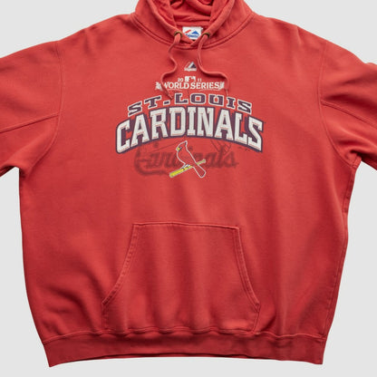 St. Louis Cardinals Majestic 2011 Hooded Sweatshirt - Red Vintage