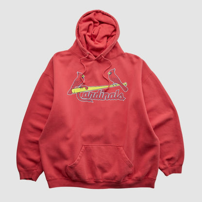 St. Louis Cardinals 2000s Hooded Sweatshirt - Red Vintage