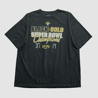 New Orleans Saints Reebok 2010 T-shirt - Black Vintage cheap