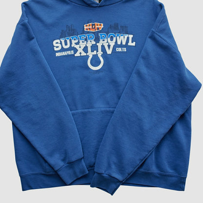 Indianapolis Colts NFL 2010 Hooded Pullover Sweatshirt - Blue Vintage outlet