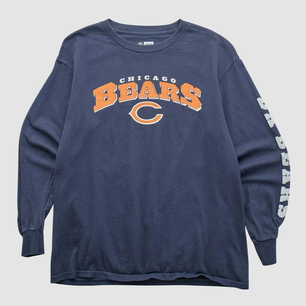 Chicago Bears NFL 2010s Long Sleeve T-shirt - Navy Vintage discount