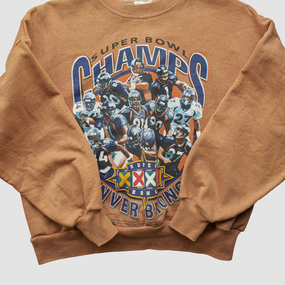 Denver Broncos Hanes 1998 Pullover Sweatshirt - Clay Vintage outlet