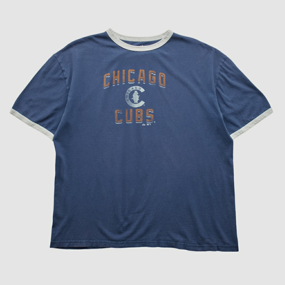 Chicago Cubs Majestic 2000s T-shirt - Navy Vintage