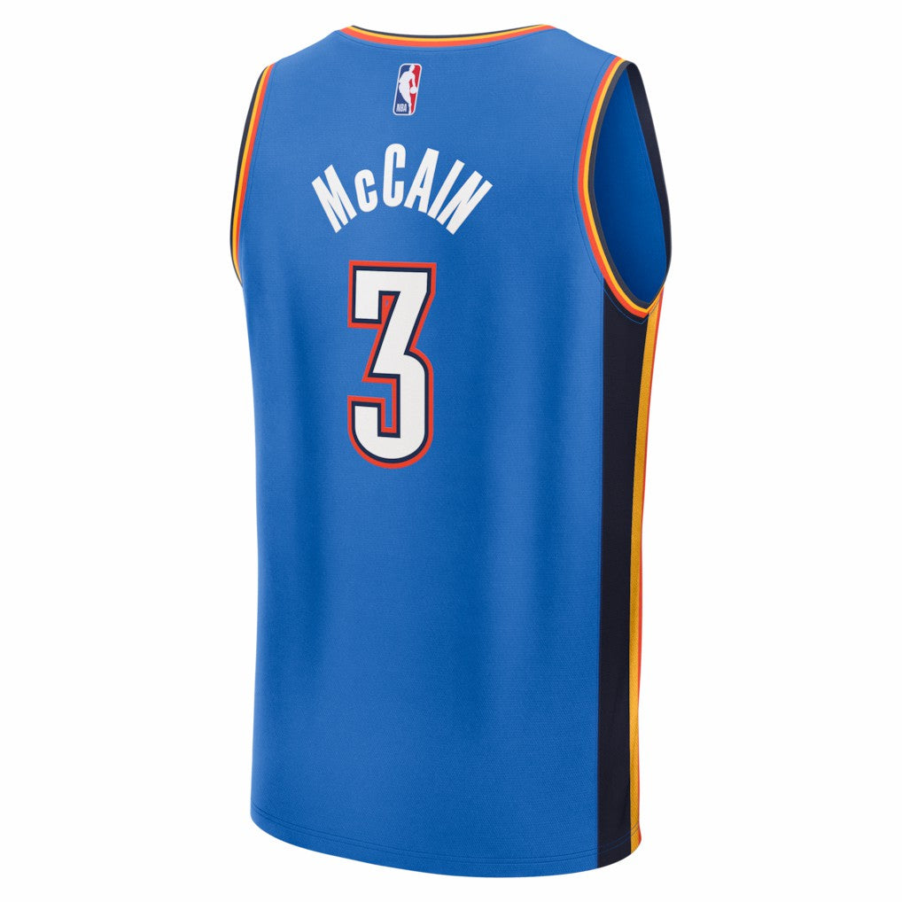 Jared McCain Oklahoma City Thunder Fast Break Replica Jersey - Icon Edition - Blue | Fanatics shop