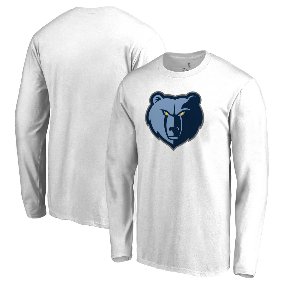 Memphis Grizzlies Primary Logo Long Sleeve T-Shirt - White sale