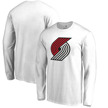 Portland Trail Blazers Primary Logo Long Sleeve T-Shirt - White for sale