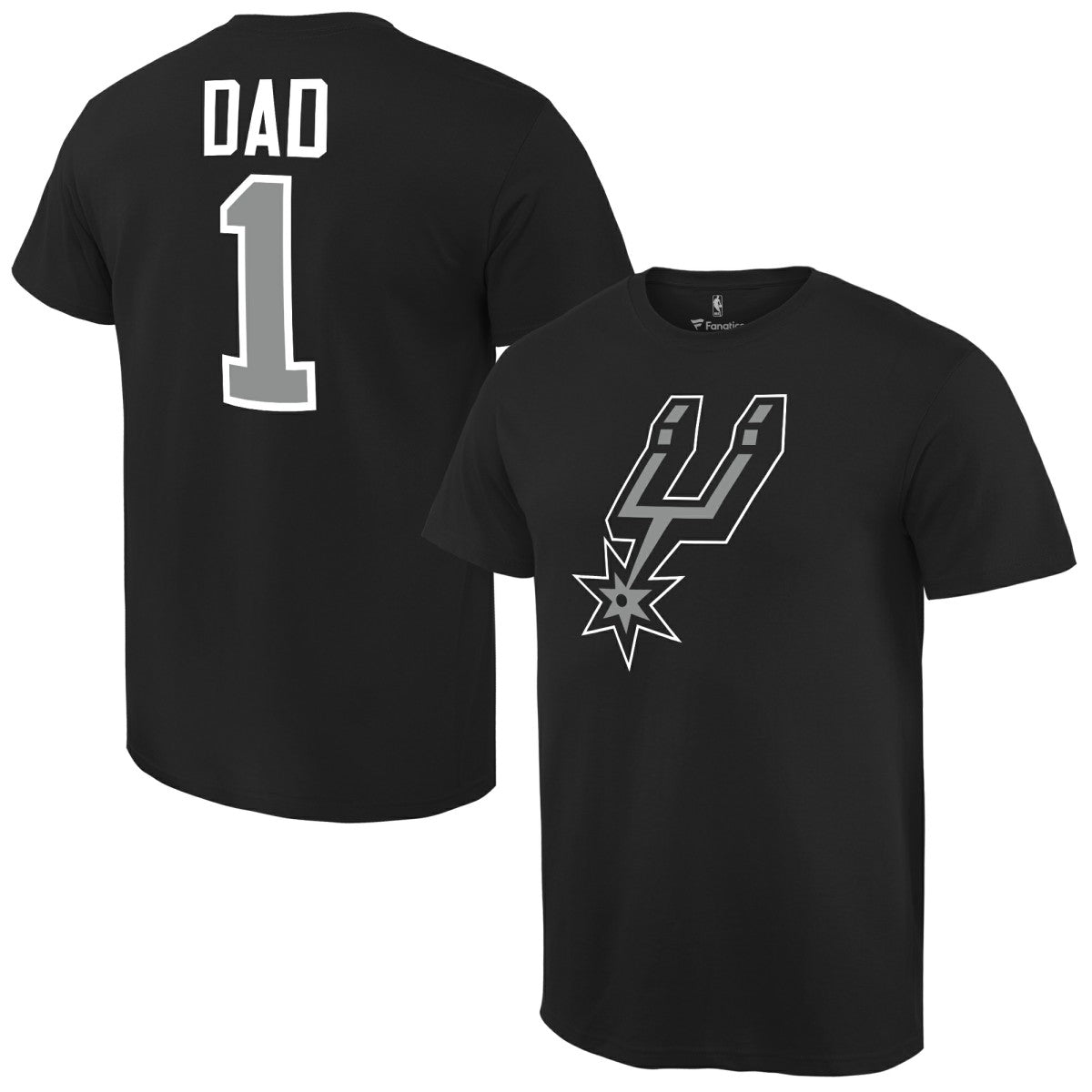 San Antonio Spurs #1 Dad T-Shirt - Black discount