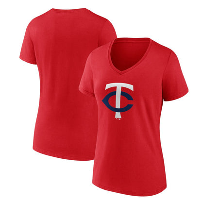 Minnesota Twins Women's Secondary Color Primary Logo T-Shirt - Red