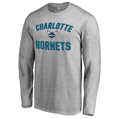 Charlotte Hornets Victory Arch Long Sleeve T-Shirt - Ash discount