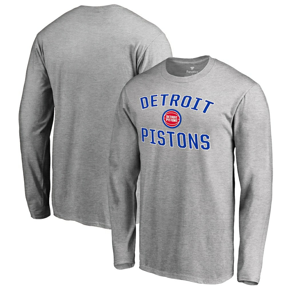 Detroit Pistons Victory Arch Long Sleeve T-Shirt sale - Ash outlet