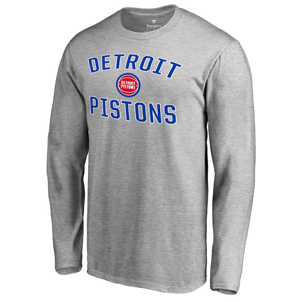 Detroit Pistons Victory Arch Long Sleeve T-Shirt sale - Ash outlet